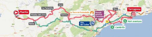 Streckenverlauf Vuelta a España 2013 - Etappe 12