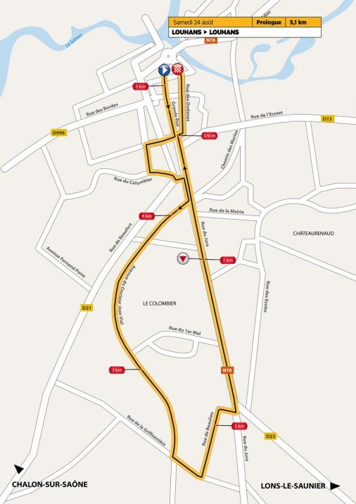 Streckenverlauf Tour de lAvenir 2013 - Prolog