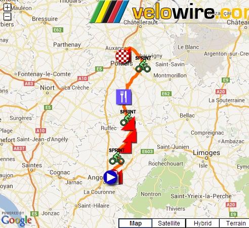 Streckenverlauf Tour du Poitou Charentes 2013 - Etappe 5