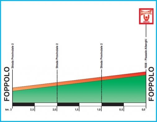 Hhenprofil Settimana Ciclistica Lombarda by Bergamasca, Memorial Adriano Rodoni 2013 - Etappe 2, letzte 3 km