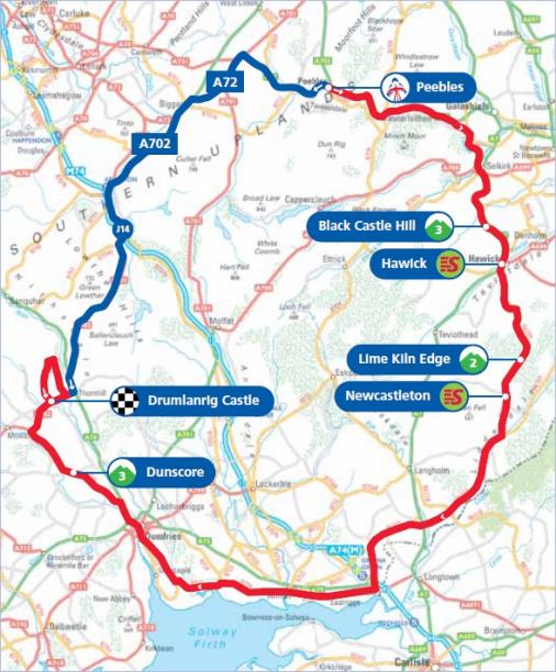 Streckenverlauf Tour of Britain 2013 - Etappe 1