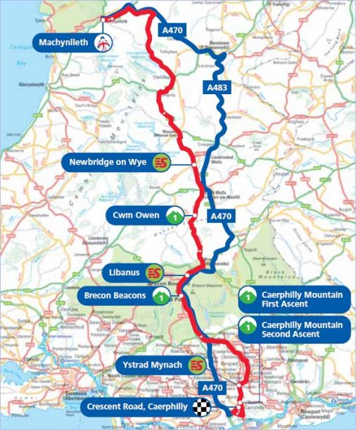 Streckenverlauf Tour of Britain 2013 - Etappe 5