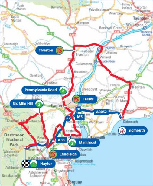 Streckenverlauf Tour of Britain 2013 - Etappe 6