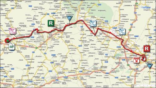Streckenverlauf Premondiale Giro Toscana Int. Femminile - Memorial Michela Fanini 2013 - Etappe 4