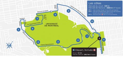 Vorschau 4. Grand Prix Cycliste de Montréal - Karte