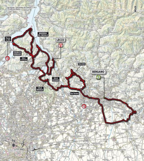 Vorschau 107. Lombardei-Rundfahrt - Karte
