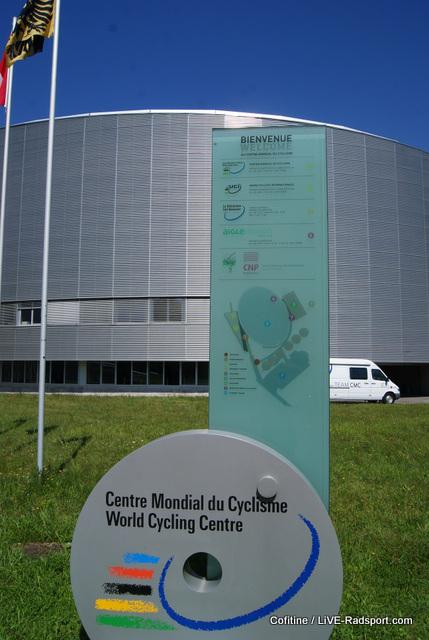 Außenbereich des Centre Mondial du Cyclisme