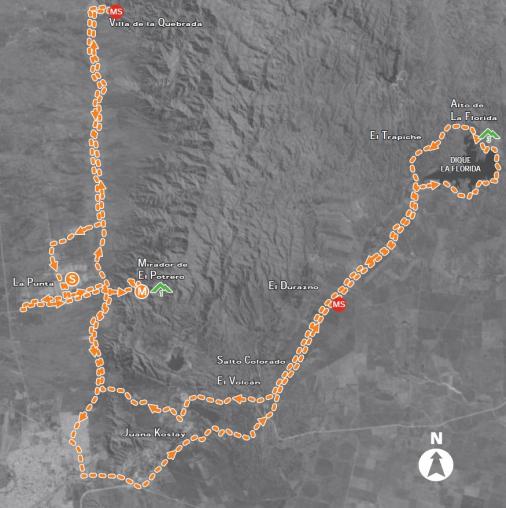 Streckenverlauf Tour de San Luis 2014 - Etappe 2