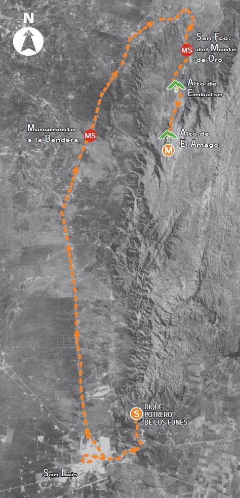 Streckenverlauf Tour de San Luis 2014 - Etappe 4