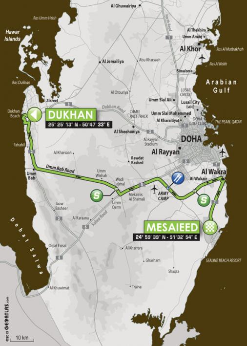 Streckenverlauf Tour of Qatar 2014 - Etappe 4