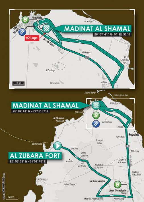 Streckenverlauf Tour of Qatar 2014 - Etappe 5