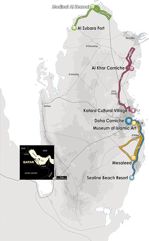 Streckenverlauf Ladies Tour of Qatar 2014