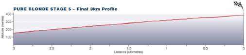 Hhenprofil Tour Down Under 2014 - Etappe 5, letzte 3 km