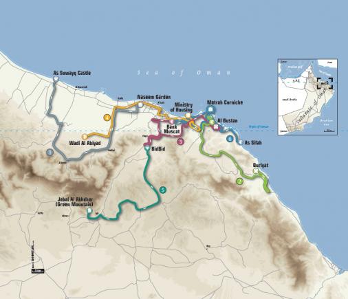 Streckenverlauf Tour of Oman 2014