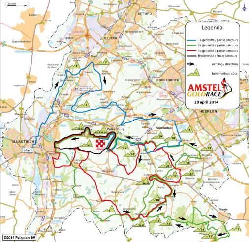 Streckenverlauf Amstel Gold Race 2014