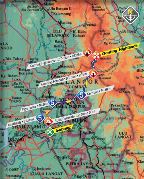 Streckenverlauf Le Tour de Langkawi 2014 - Etappe 4