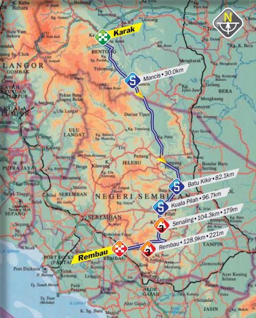 Streckenverlauf Le Tour de Langkawi 2014 - Etappe 5
