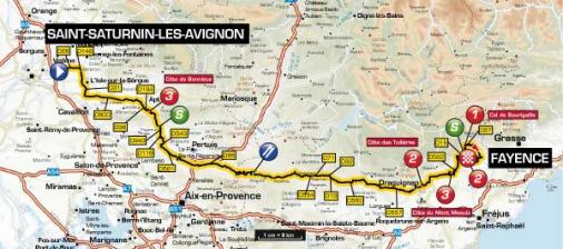 Streckenverlauf Paris - Nice 2014 - Etappe 6