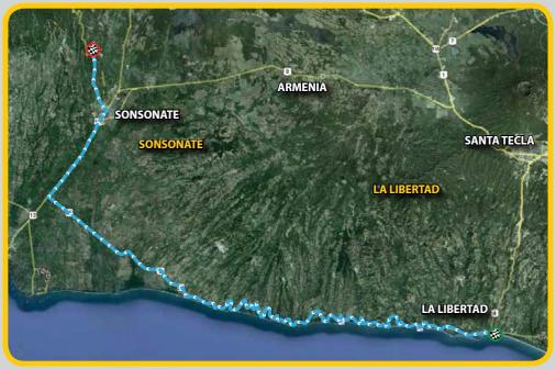 Streckenverlauf Vuelta a El Salvador 2014 - Etappe 1