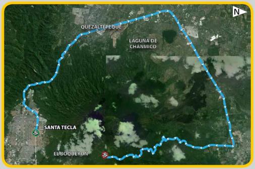 Streckenverlauf Vuelta a El Salvador 2014 - Etappe 4
