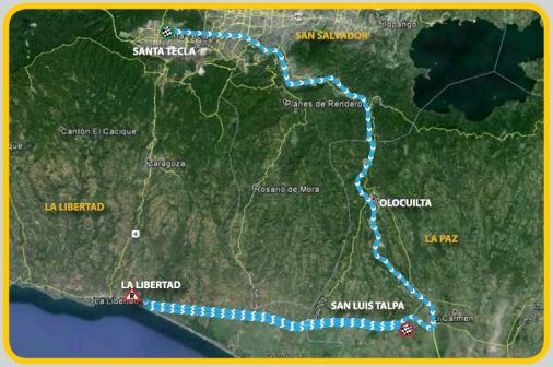 Streckenverlauf Vuelta a El Salvador 2014 - Etappe 5