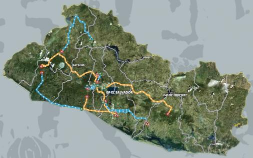 Streckenverlauf Vuelta a El Salvador 2014