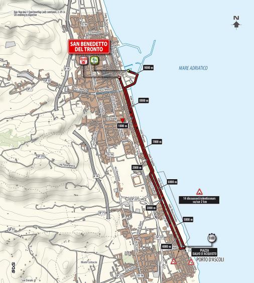 Streckenverlauf Tirreno - Adriatico 2014 - Etappe 7