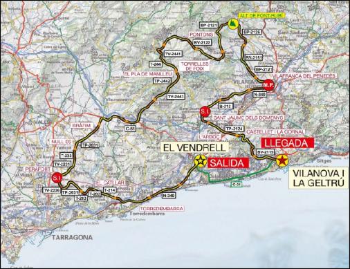 Streckenverlauf Volta Ciclista a Catalunya 2014 - Etappe 6
