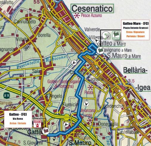 Streckenverlauf Settimana Internazionale Coppi e Bartali 2014 - Etappe 1b