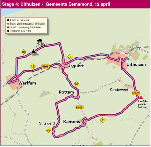Streckenverlauf Energiewacht Tour 2014 - Etappe 4
