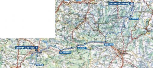 Streckenverlauf Vuelta Ciclista al Pais Vasco 2014 - Etappe 3