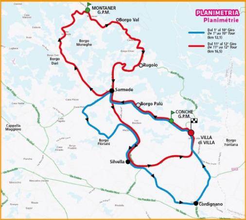 Streckenverlauf Giro del Belvedere 2014