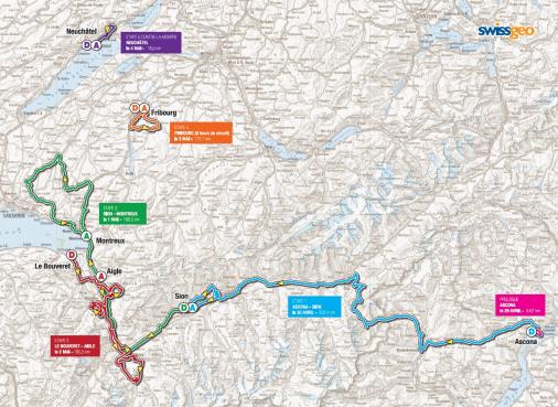 Streckenverlauf Tour de Romandie 2014