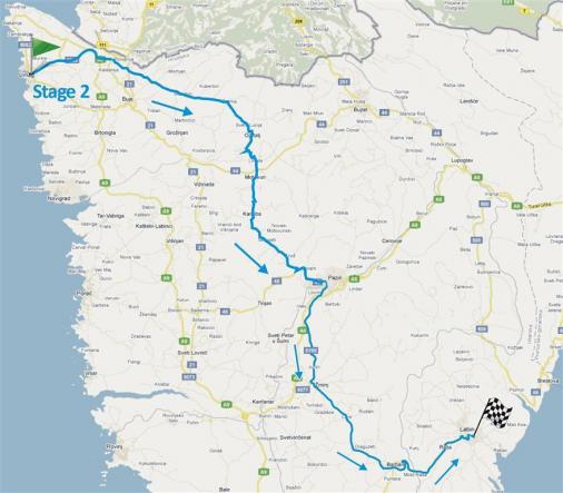 Streckenverlauf Tour of Istria - Memorial Edi Rajkovic 2014 - Etappe 2