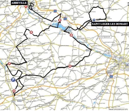 Streckenverlauf Grand Prix de la Somme «Conseil Général 80» 2014