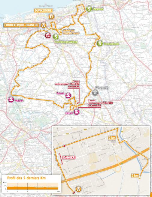 Streckenverlauf 4 Jours de Dunkerque / Tour du Nord-pas-de-Calais 2014 - Etappe 1