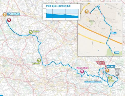 Streckenverlauf 4 Jours de Dunkerque / Tour du Nord-pas-de-Calais 2014 - Etappe 2