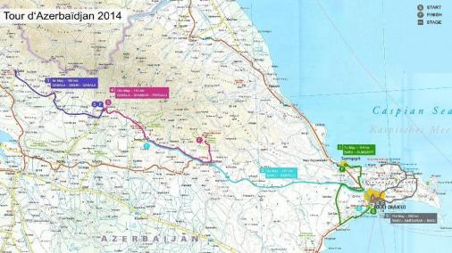 Streckenverlauf Tour dAzerbadjan 2014