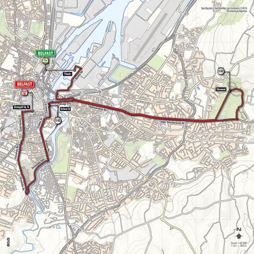 Streckenverlauf Höhenprofil Giro d´Italia 2014 - Etappe 1