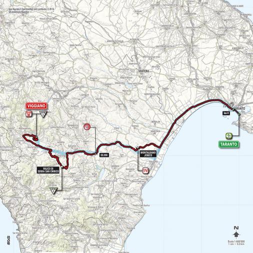 Streckenverlauf Höhenprofil Giro d´Italia 2014 - Etappe 5