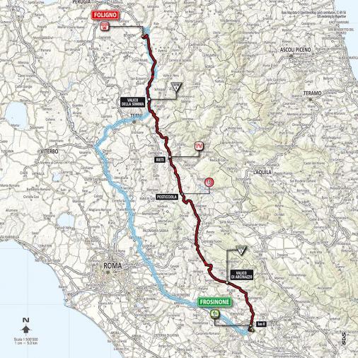 Streckenverlauf Höhenprofil Giro d´Italia 2014 - Etappe 7