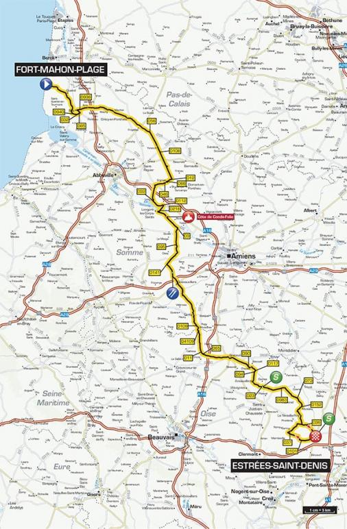 Streckenverlauf Tour de Picardie 2014 - Etappe 1
