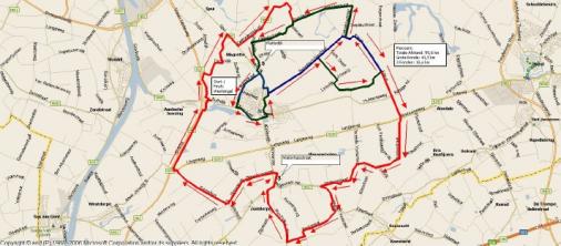 Streckenverlauf Int. Junioren Driedaagse van Axel 2014 - Etappe 3