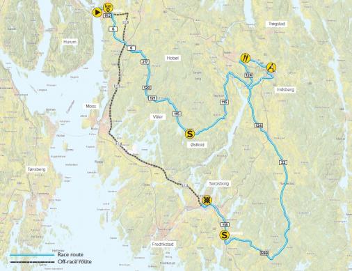 Streckenverlauf Tour of Norway 2014 - Etappe 2
