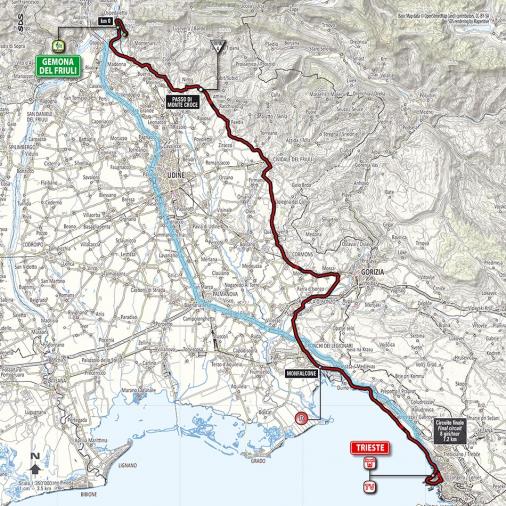 Streckenverlauf Giro d´Italia 2014 - Etappe 21, letzte 7,25 km