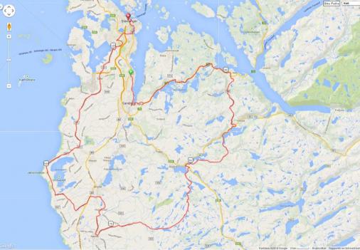 Streckenverlauf Tour des Fjords 2014 - Etappe 4