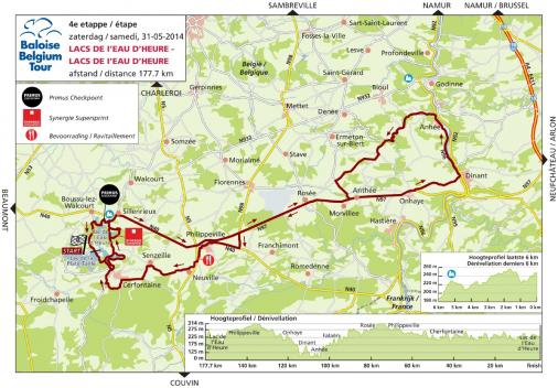 Streckenverlauf Baloise Belgium Tour 2014 - Etappe 4
