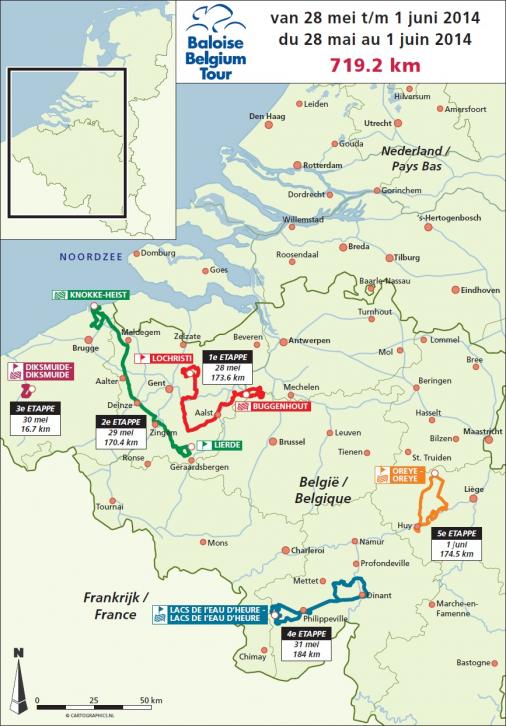 Streckenverlauf Baloise Belgium Tour 2014