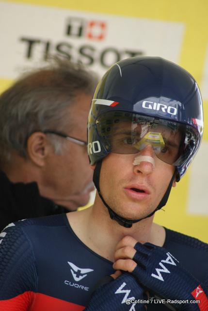 Sbastien Reichenbach vorm Start zum Einzelzeitfahren der Tour de Romandie 2014