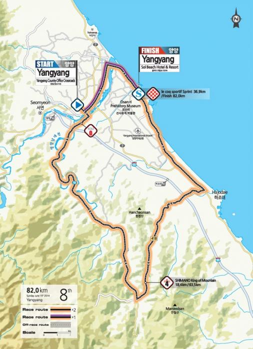 Streckenverlauf Tour de Korea 2014 - Etappe 8